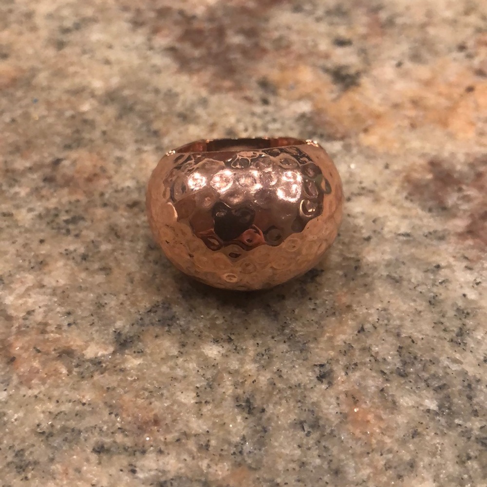 Adjustable Hammered Copper Ring - image 2